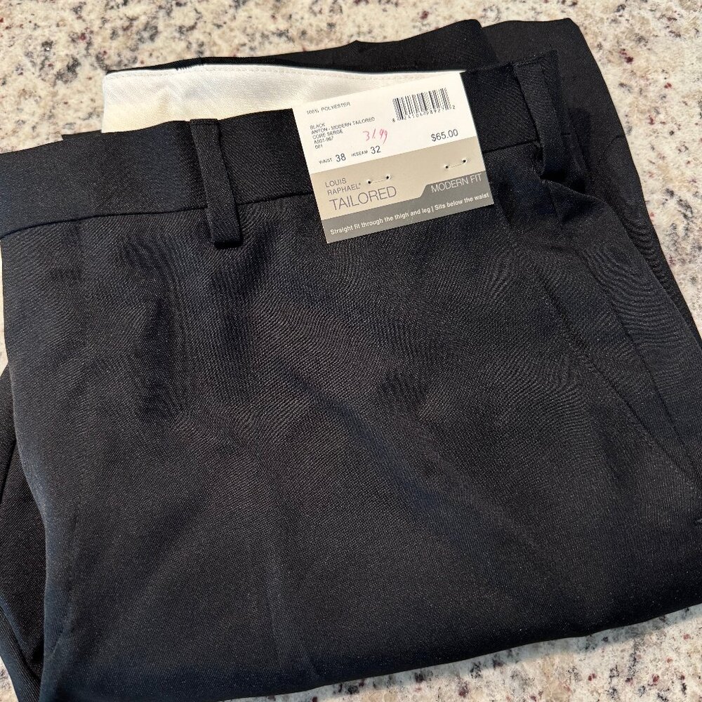 NEW WITH TAGS Men's Black Dress Pants